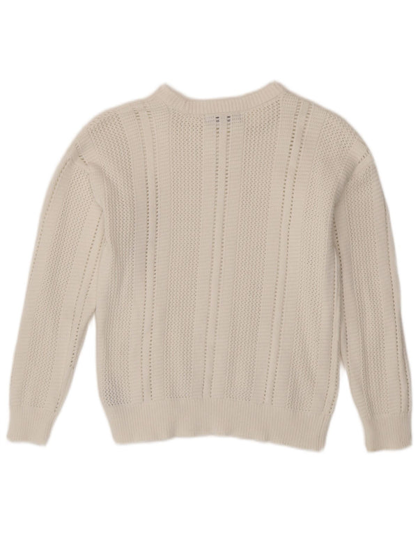 Marks & Spencer Jersey con Cuello Barco para Mujer UK 6 XS Algodón Blanco