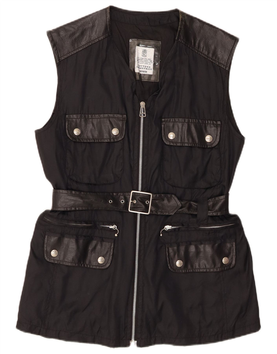 Cotton's Industries Chaleco utilitario para mujer UK 44 Mediano Poliamida negra