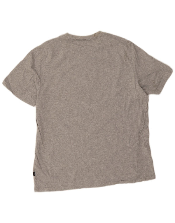 Puma - Camiseta gráfica para hombre, talla grande, algodón gris