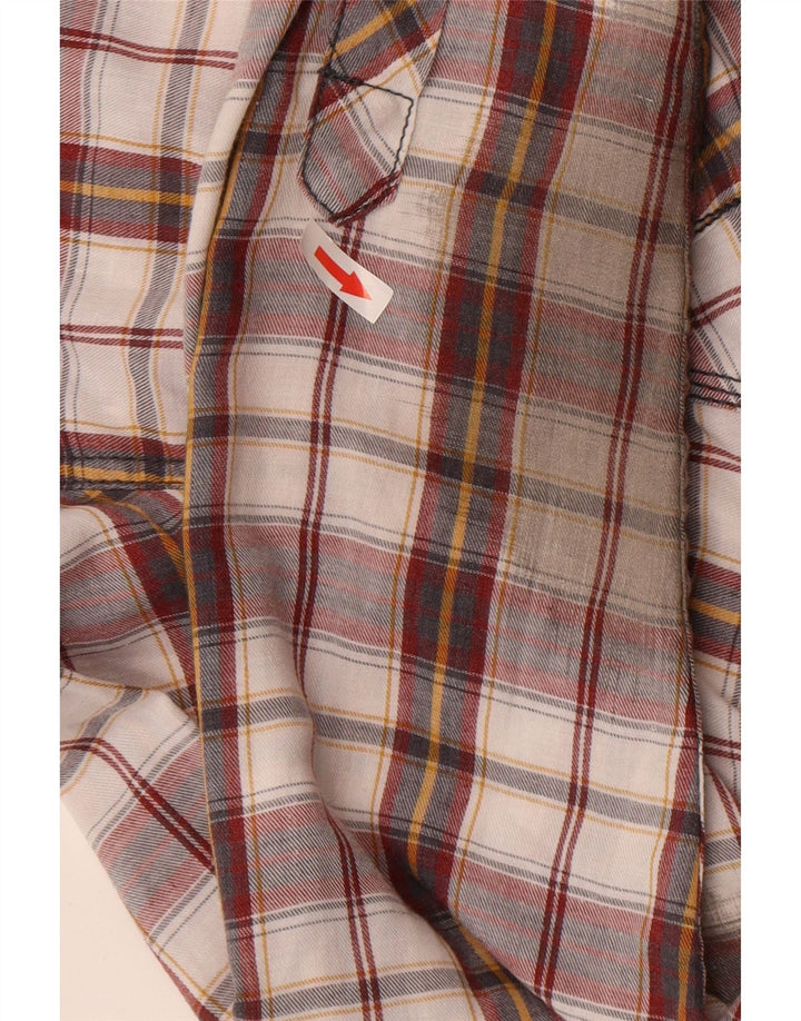 BKE Camisa De Franela De Cuadros XL Algodón A Cuadros Burdeos Hombre