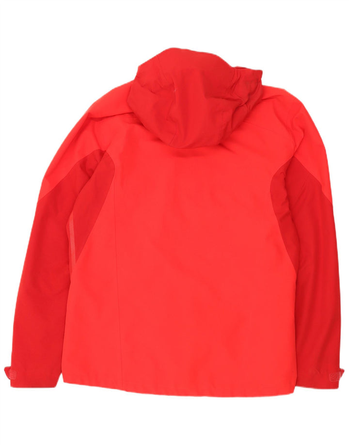 Adidas Chaqueta impermeable con capucha para hombre UK 42/44 Large Red Colourblock Poliéster