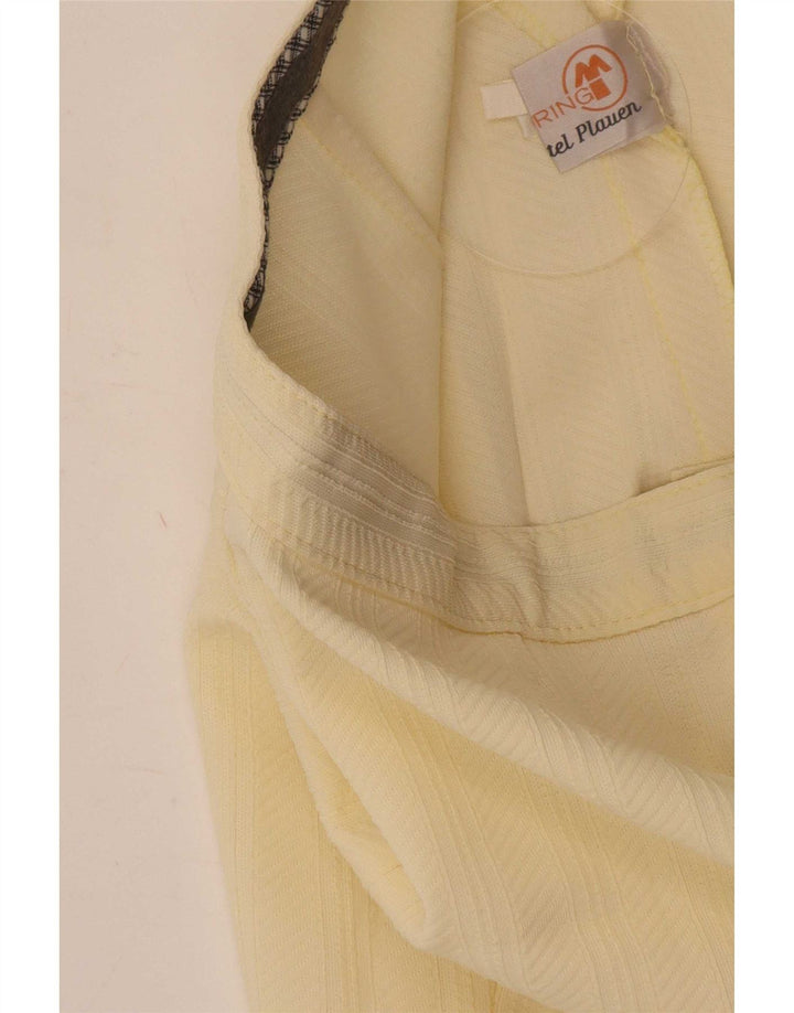 Vintage Mujer Chino Shorts Medio W30 Amarillo