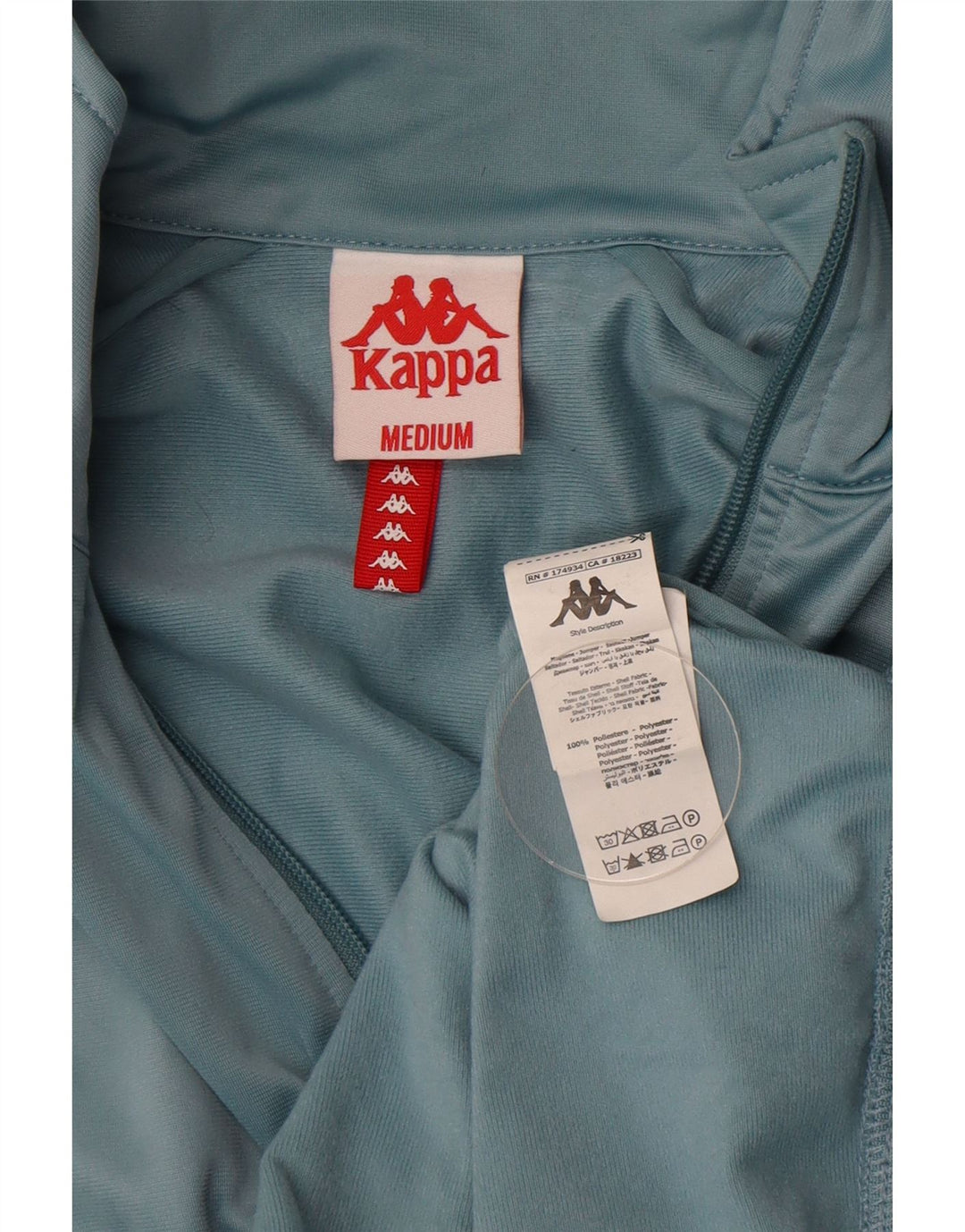 Kappa Hombre Chaqueta De Chándal Con Estampado Gráfico Poliéster Color Block Azul Medio