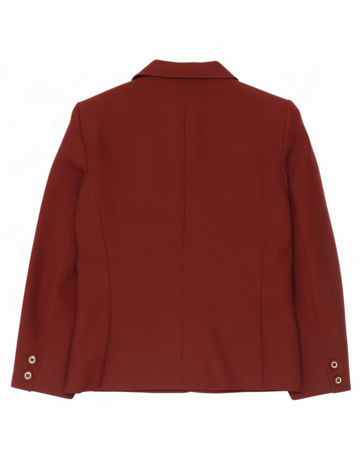 El Encore Chaqueta tipo blazer de 3 botones para mujer UK 44 Poliéster burdeos mediano