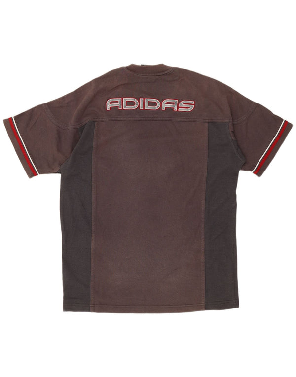 ADIDAS Camiseta gráfica para hombre Top XS Gris Colorblock Algodón