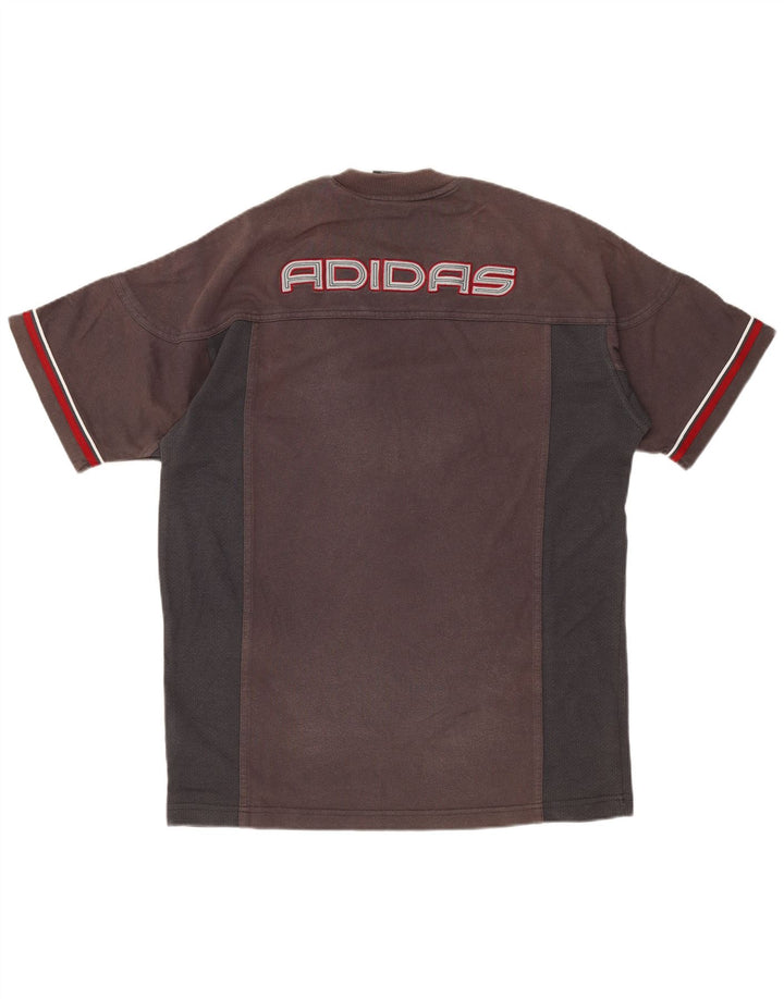 ADIDAS Camiseta gráfica para hombre Top XS Gris Colorblock Algodón