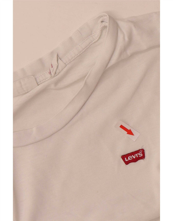 Levi's Camiseta para mujer Top UK 44 Algodón blanco mediano