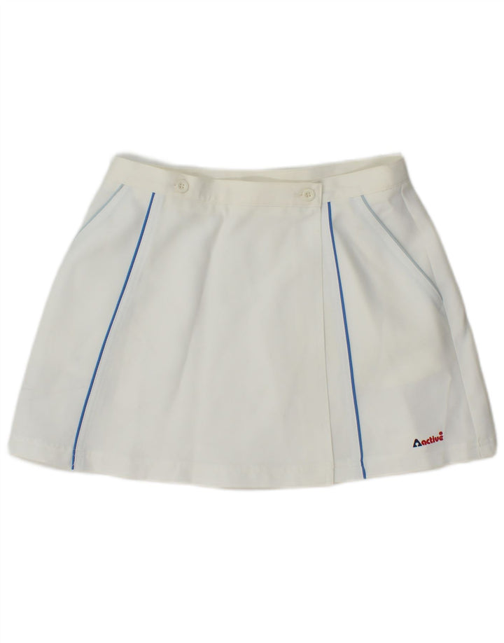 Falda de tenis envolvente para mujer activa EU 42 Grande W30 Poliéster blanco