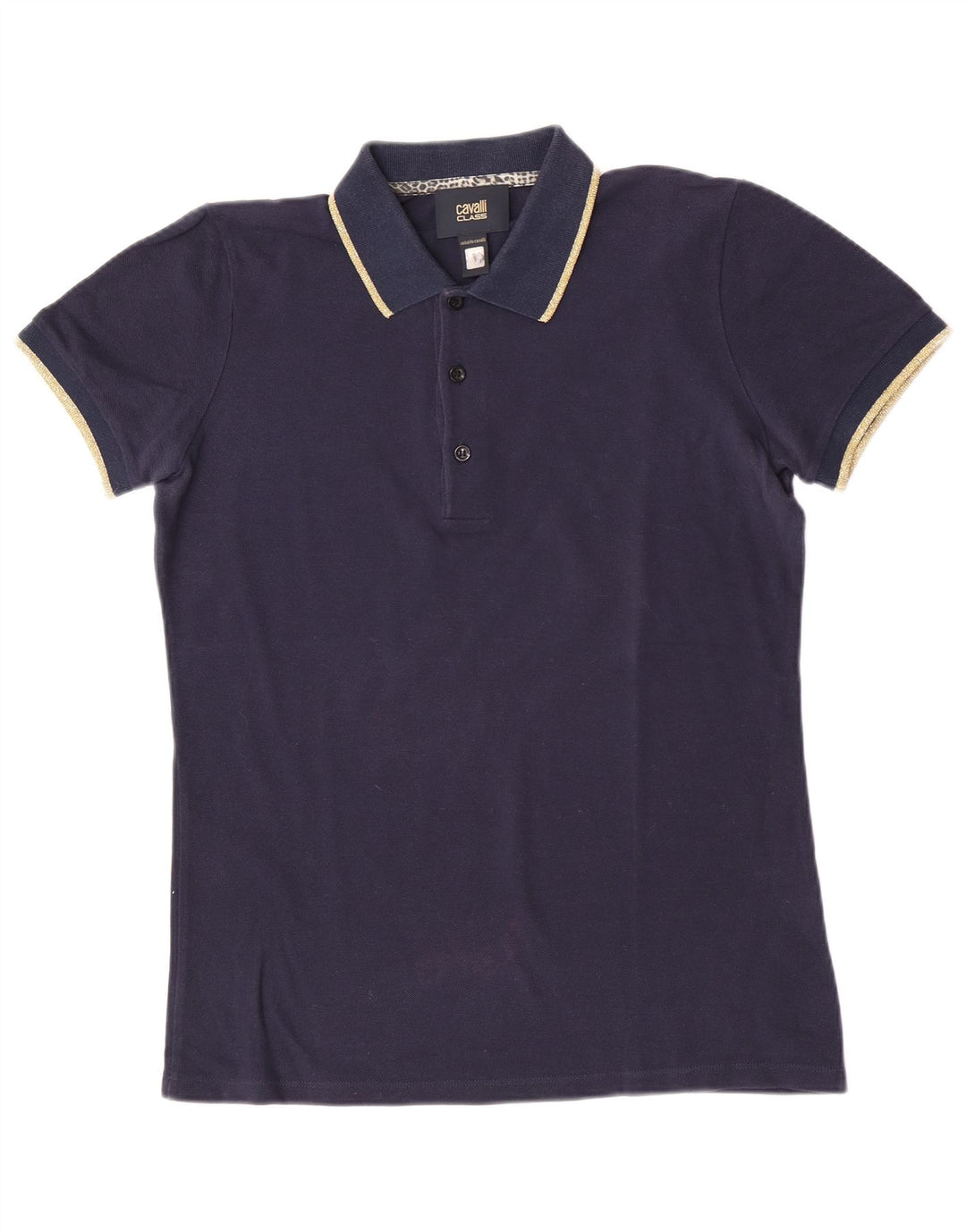 Roberto Cavalli Polo Hombre Pequeño Algodón Azul Marino