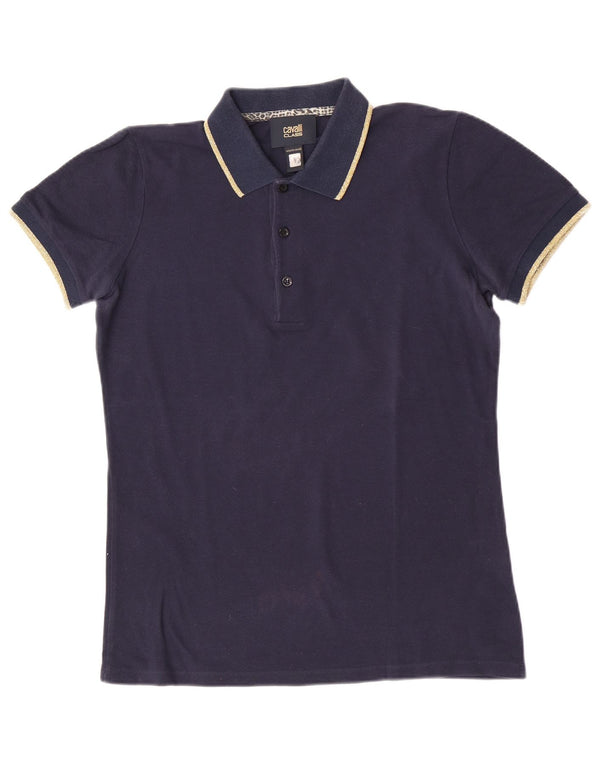 Roberto Cavalli Polo Hombre Pequeño Algodón Azul Marino