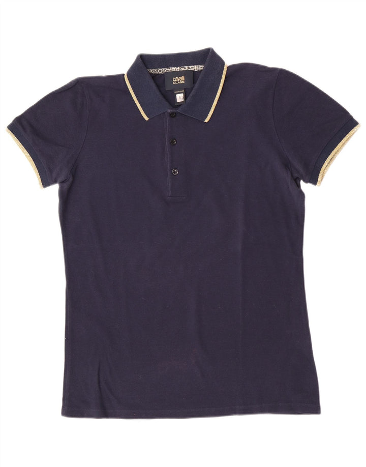 Roberto Cavalli Polo Hombre Pequeño Algodón Azul Marino