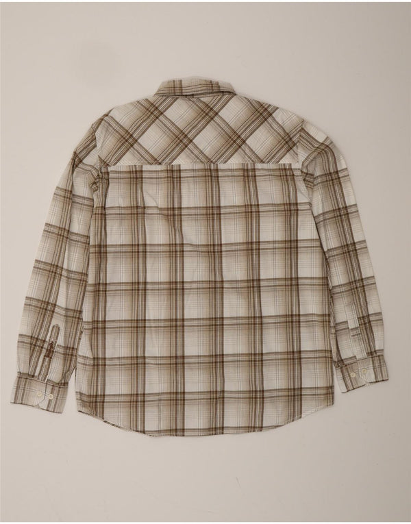 WRANGLER Camisa Greensboro para hombre XL Beige Cuadros Algodón Clásico