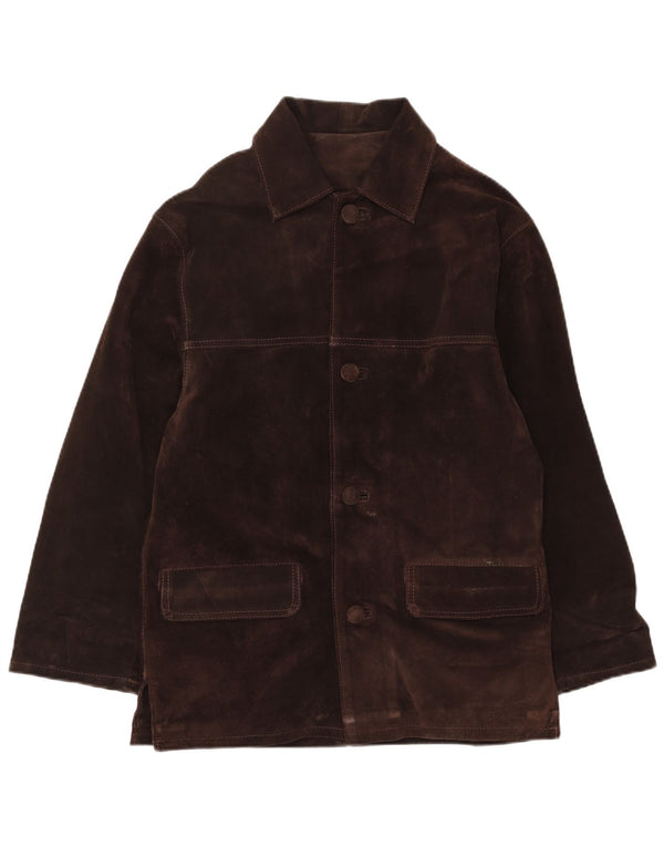 Chaqueta de ante vintage para hombre IT 44 XS Marrón