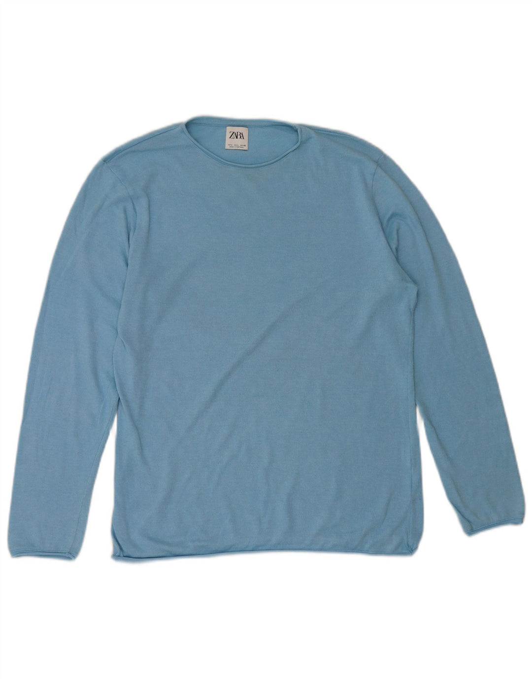 Zara Hombre Jersey De Cuello Redondo Jersey Grande Azul