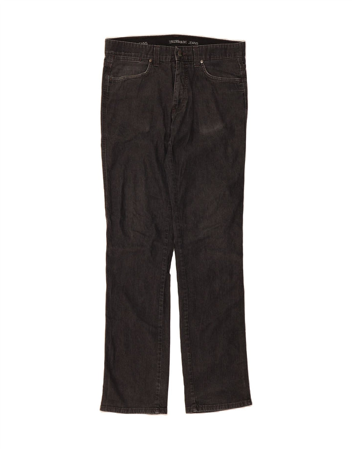 TRUSSARDI Womens Straight Jeans W30 L34 Grey Cotton Vintage Trussardi and Second-Hand Trussardi from Messina Hembry 