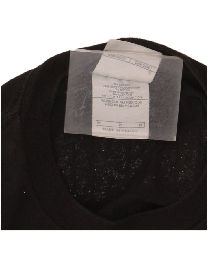 NIKE Camiseta gráfica para hombre Top mediano de algodón negro