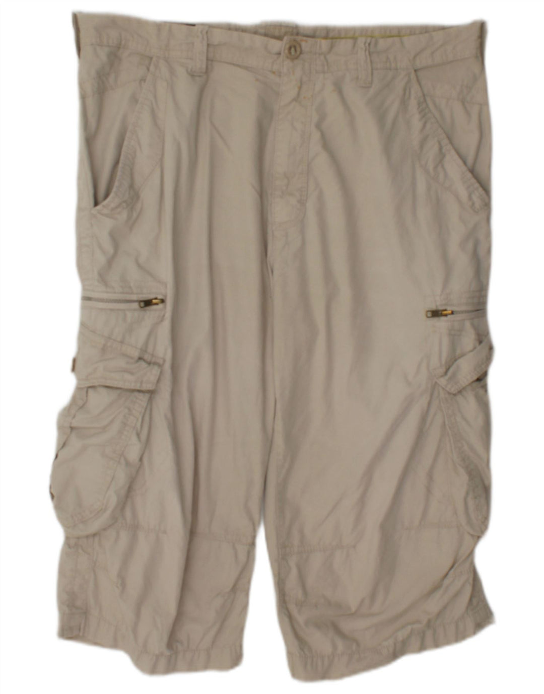 Marks & Spencer Pantalones cortos tipo cargo Blue Harbor para hombre W36 Algodón beige grande