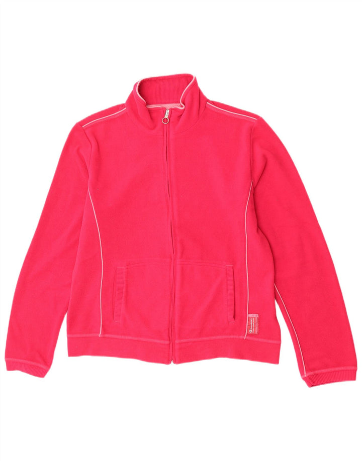 Champion Chaqueta Polar Con Cremallera Para Mujer UK 46 Grande Poliéster Rosa