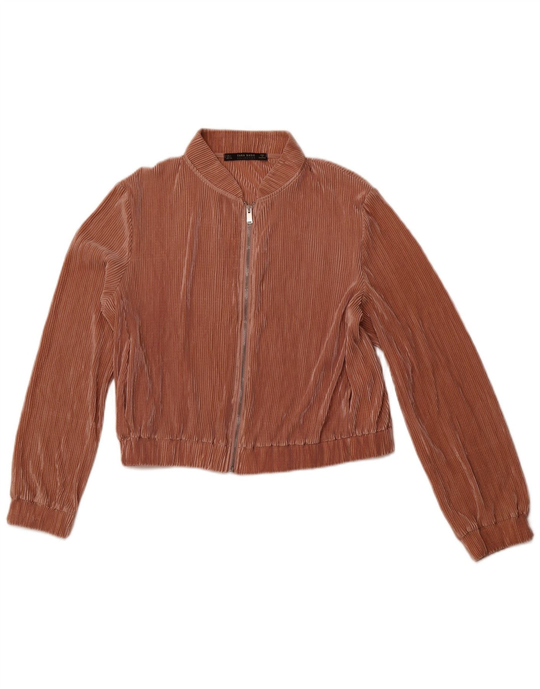 ZARA Chaqueta Bomber Mujer UK 46 Grande Poliéster Rosa