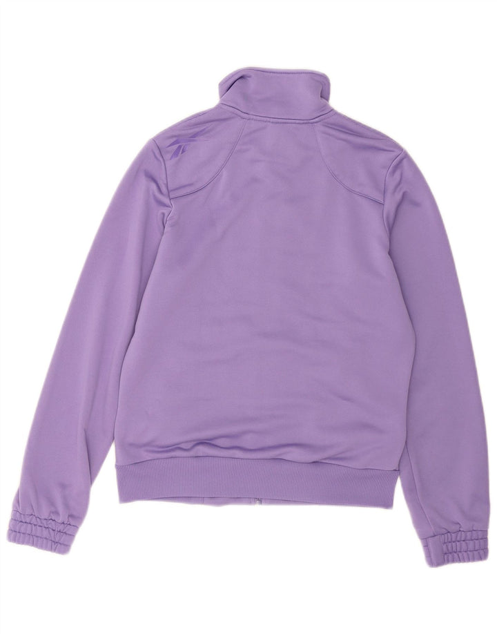 Reebok Chaqueta de Chándal para Mujer UK 14 Mediano Púrpura Poliéster