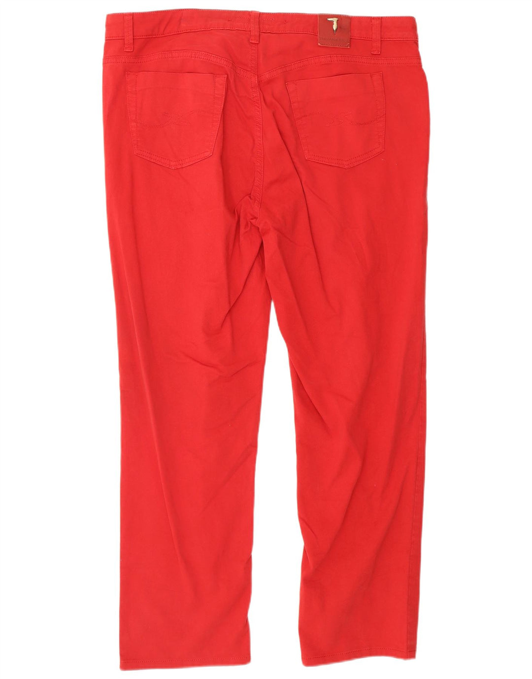 TRUSSARDI Pantalones informales rectos para mujer W34 L26 Algodón rojo