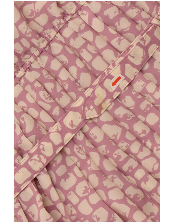 Vestido largo para mujer Classics UK 46 Poliéster con estampado animal morado grande