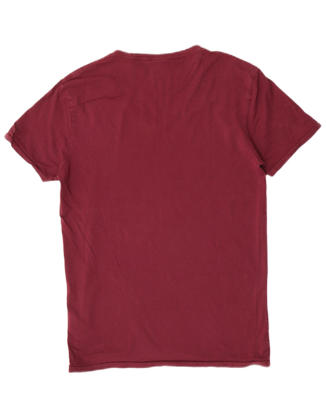 Scotch & Soda Hombre Camiseta Top Medium Granate Algodón