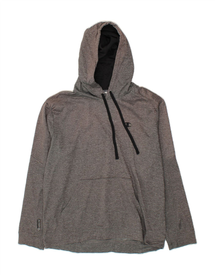 CHAMPION Mens Hoodie Jumper Large Grey Polyester Vintage Champion and Second-Hand Champion from Messina Hembry 
