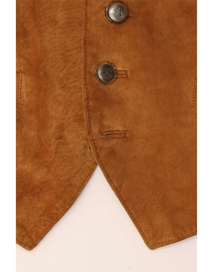 Broadway Chaleco de ante para hombre IT 52 Cuero beige grande