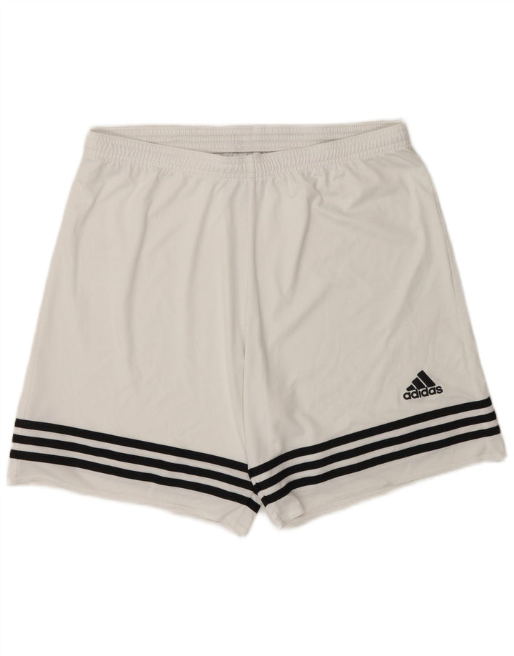 Adidas Mens Climalite Sport Shorts Grande Blanco Poliéster
