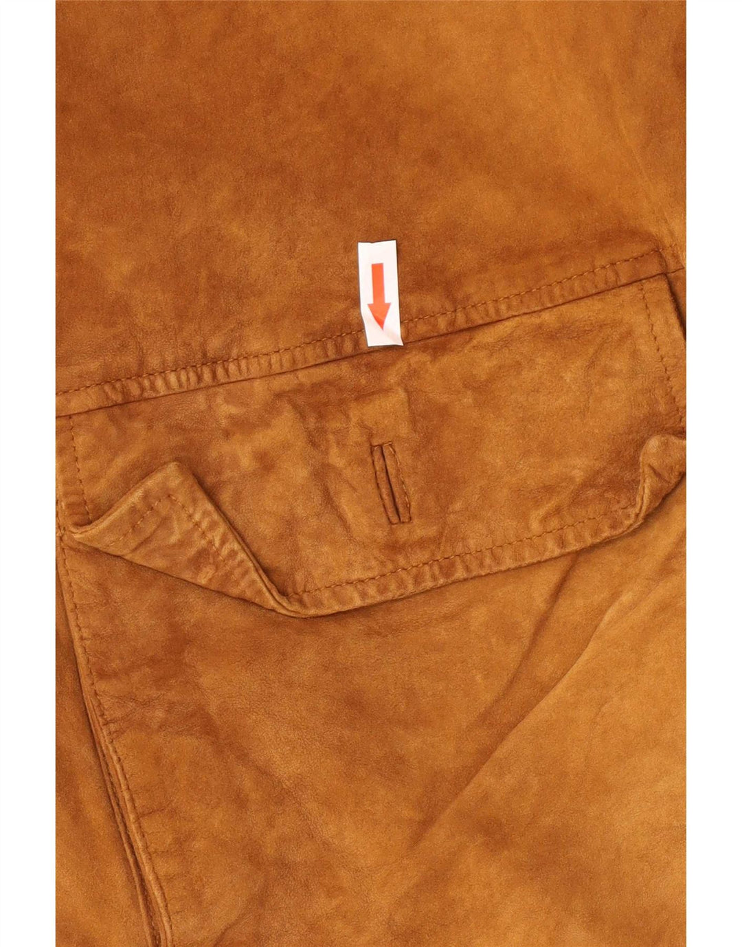 Vintage hombres ante bomber chaqueta IT 50 cuero beige grande