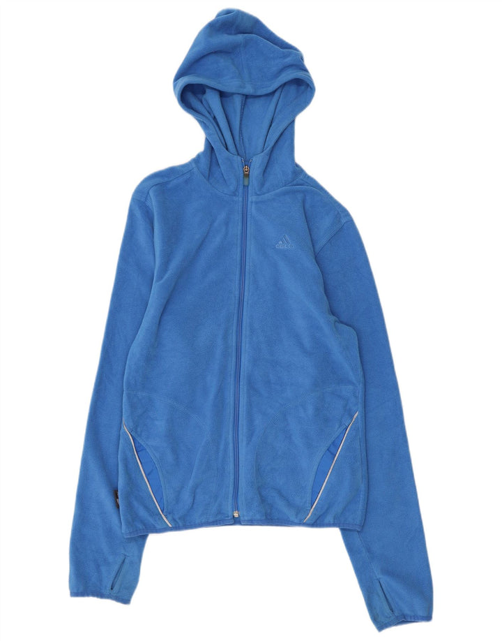 ADIDAS Chaqueta polar con capucha para niño 9-10 años Azul medio Poliéster
