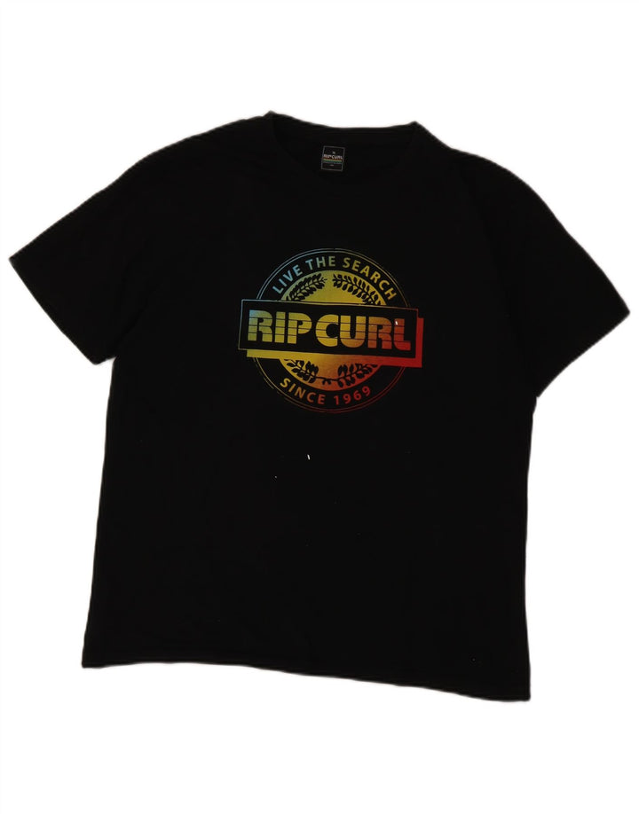 Rip Curl - Camiseta gráfica para hombre, parte superior de algodón negro mediano