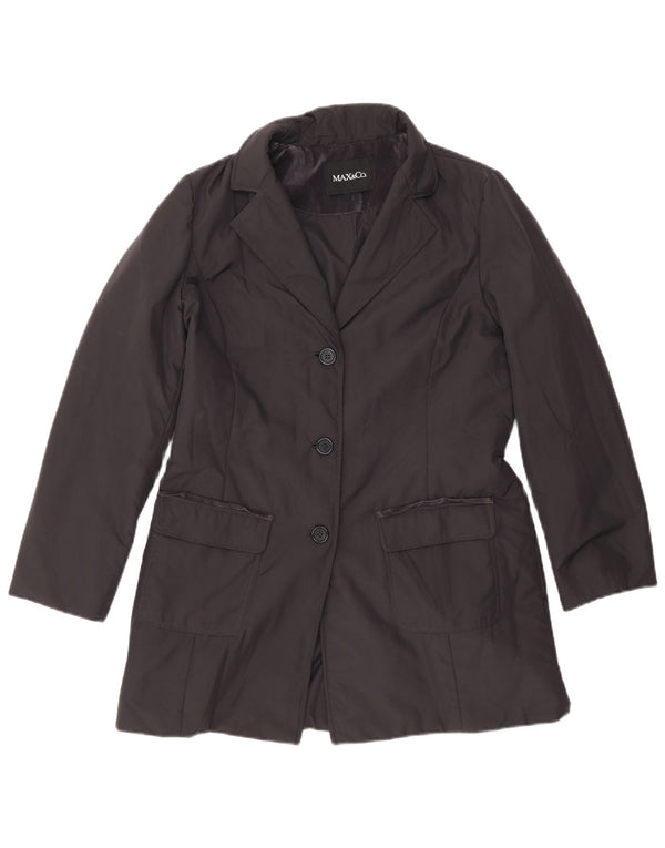 Max & Co. Abrigo para mujer UK 46 Grande Poliéster azul marino