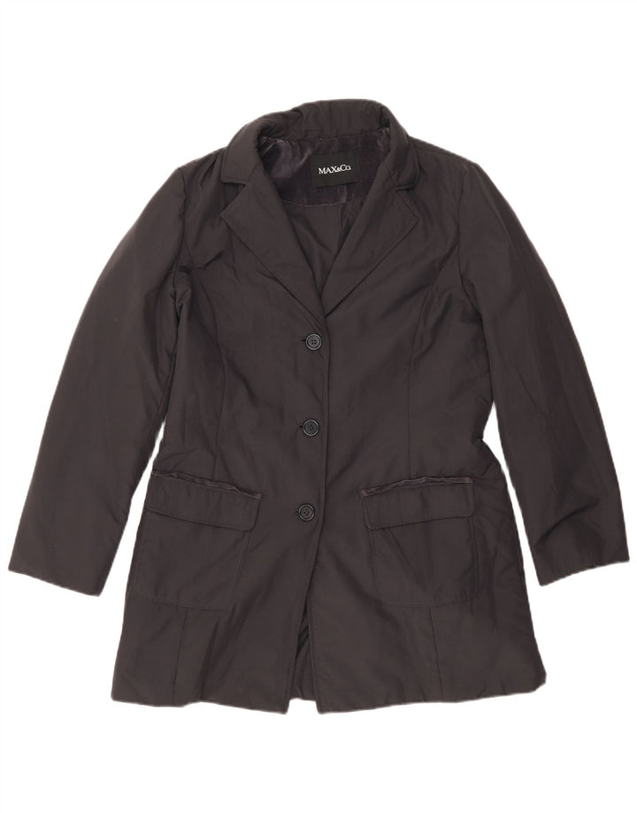 Max & Co. Abrigo para mujer UK 46 Grande Poliéster azul marino