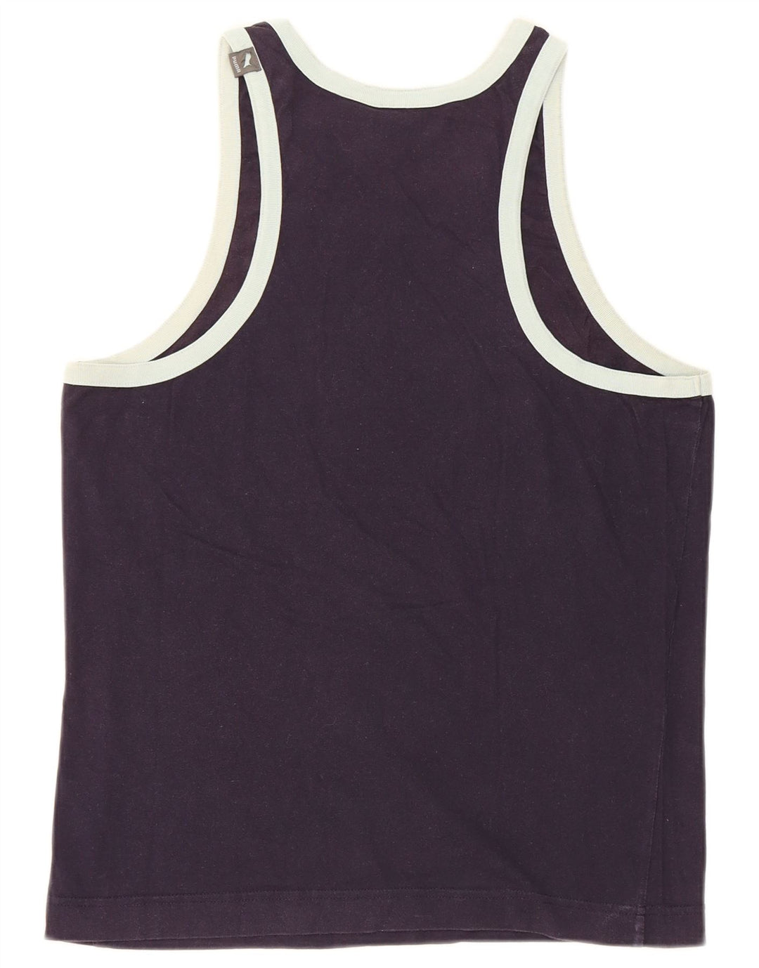 Puma Mujer Gráfico Chaleco Top UK 12 Medio Azul Marino