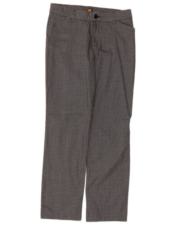 Lee Pantalones Casuales Rectos para Mujer US 8 Medium W34 L31 Grey Check
