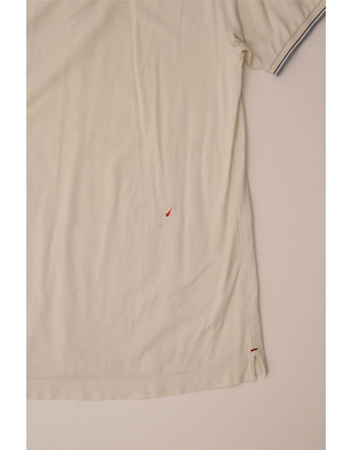 THINK PINK Mens Polo Shirt Large White Cotton Vintage Think Pink and Second-Hand Think Pink from Messina Hembry 