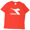 Diadora Hombre Camiseta Gráfica Top Algodón Naranja Mediano