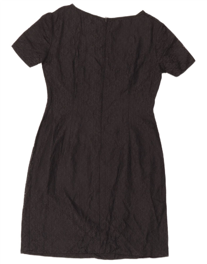 Vestido vintage de encaje para mujer IT 44 Medio Negro Floral
