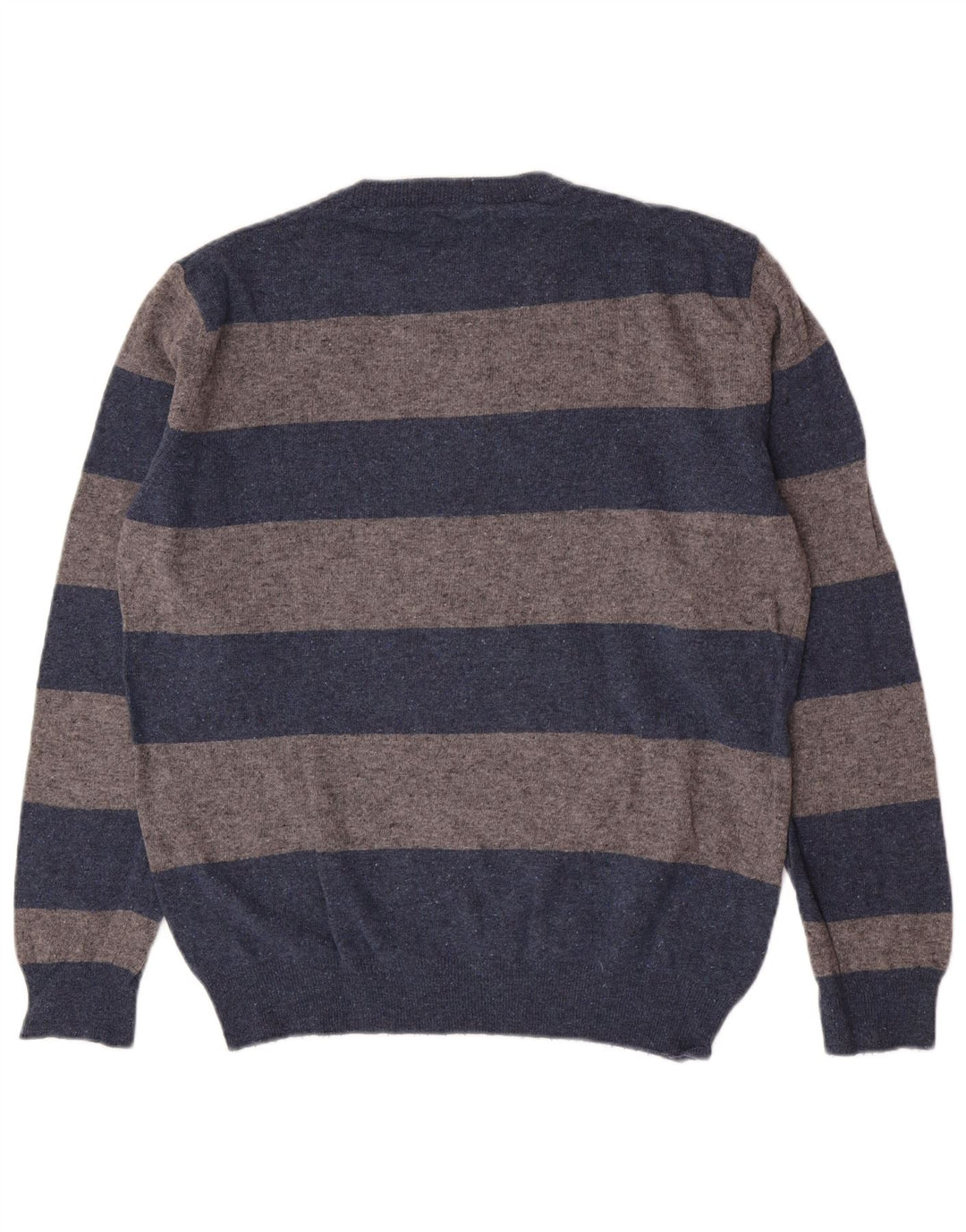 Gant Jersey De Cuello Redondo Para Hombre Jersey De Lana De Cordero A Rayas Azul Grande