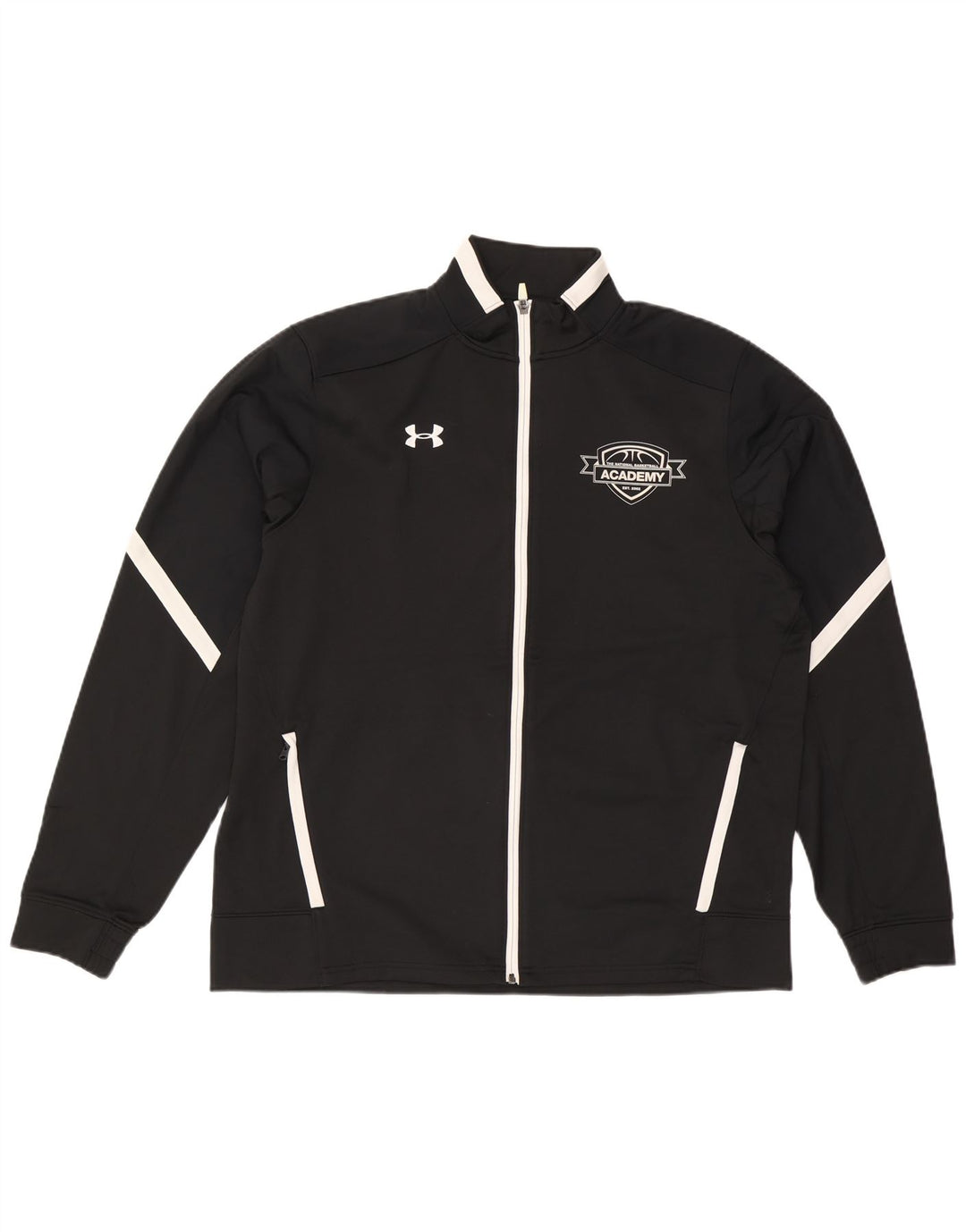 Under Armour Chaqueta de chándal para hombre XL Poliéster color block negro