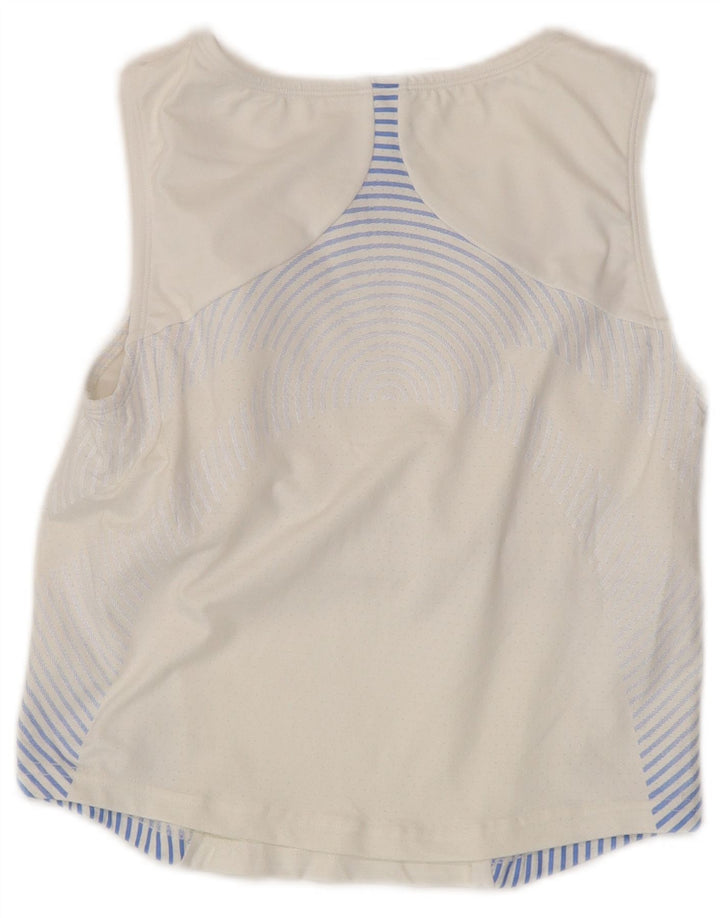 Camiseta FILA Mujer IT 44 Poliamida Rayas Blanca Mediana