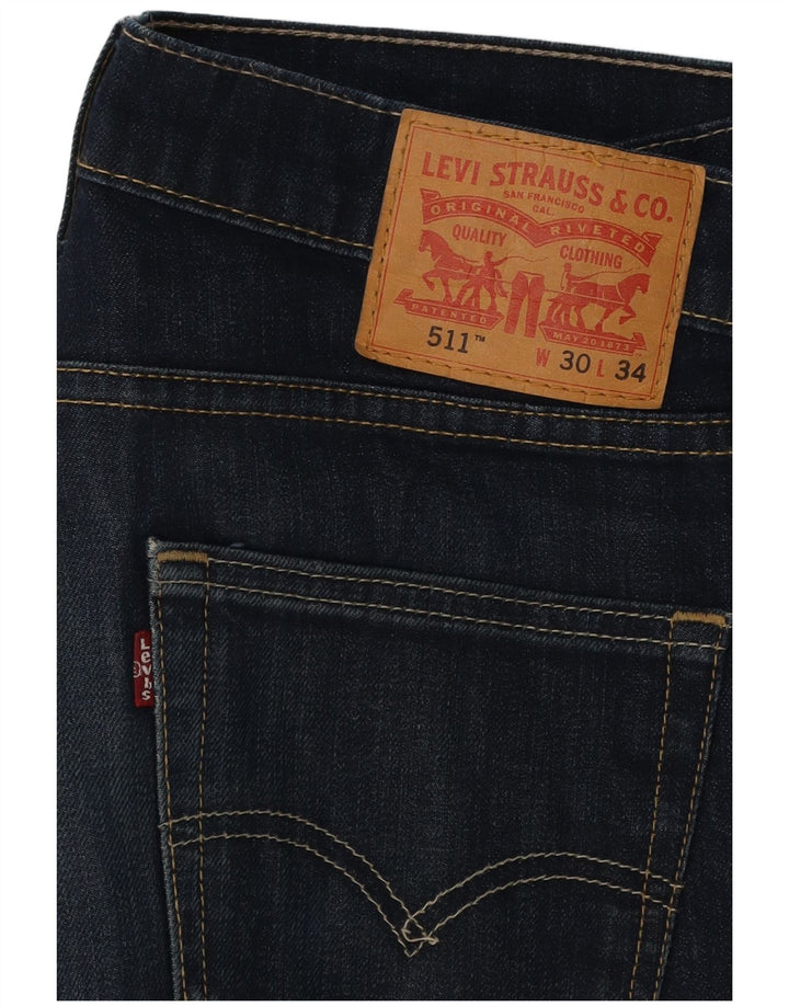 LEVI'S Vaqueros ajustados 511 para hombre W30 L34 Algodón azul marino
