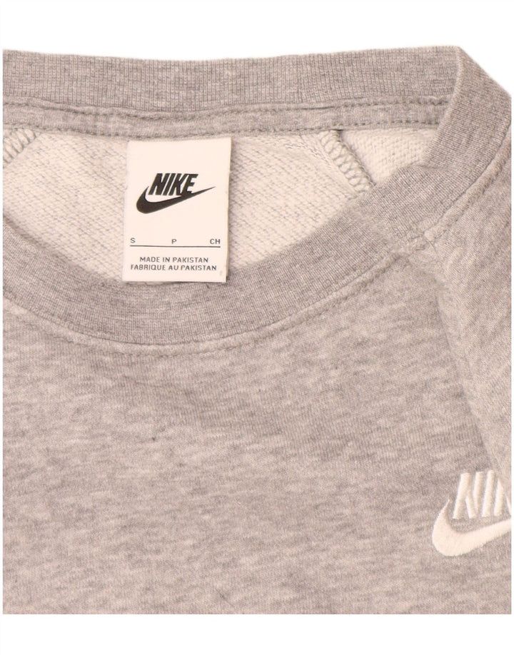 NIKE Mujer Sudadera Jumper UK 10 Small Gris Algodón