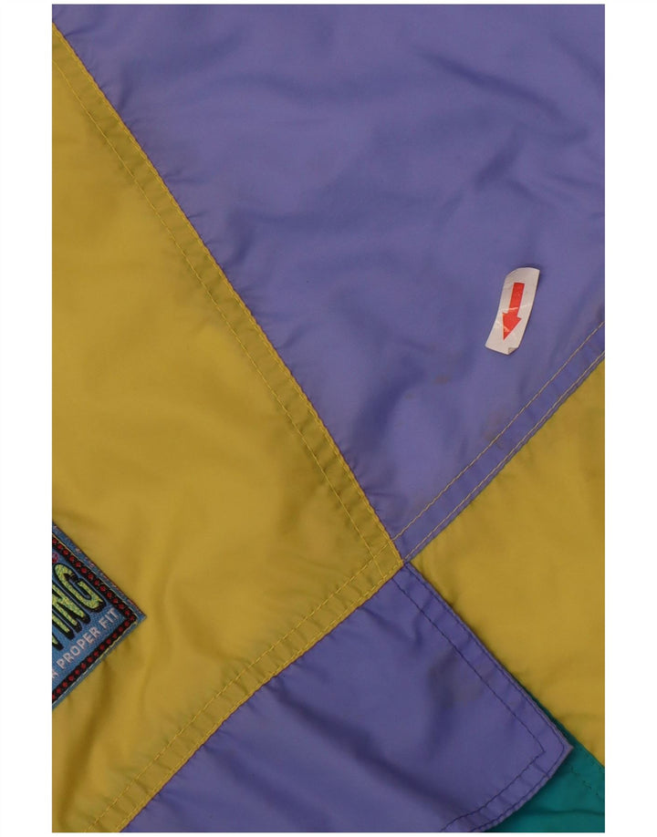 Marcel Clair Chaqueta impermeable con capucha para hombre EU 46 Small Multicolor Colorblock