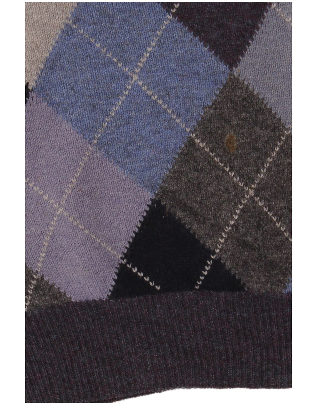 Marks & Spencer Jersey con Cuello en V para Hombre Púrpura Medio Argyle/Diamante
