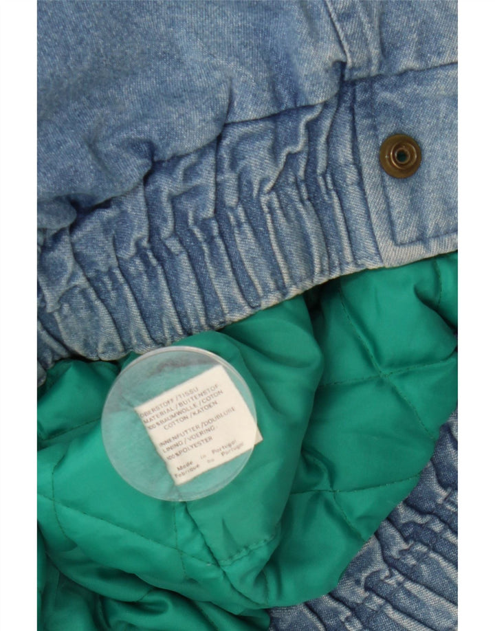 HEIN GERICKE Chaqueta vaquera militar de corte holgado para hombre UK 38 Algodón azul medio