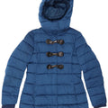 SISLEY Chaqueta acolchada con capucha para mujer UK 12 Poliéster azul medio