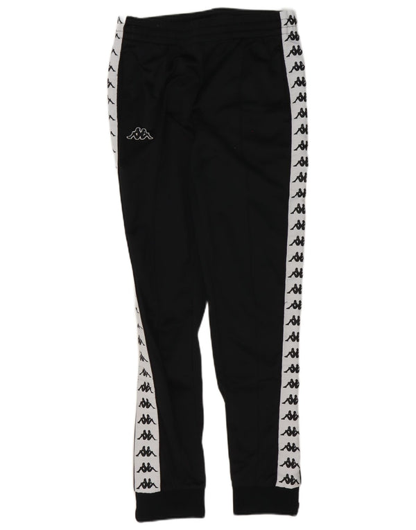 Kappa Hombre Pantalones De Chándal Con Gráfico Joggers Small Black Colorblock